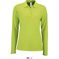 Sol SOLs 02083 | Damen Long-Sleeve Piqué Polo Shirt Perfect - Farbe: Apple Green - Größe: XXL