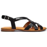 Pikolinos für Damen. W0X-0556ST Schwarze Algar Ledersandalen (36), 1 bis 3 cm, Schnalle, Lässig