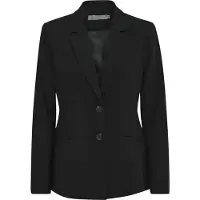 Fransa Blusenblazer "Damen Blazer FRABIGAIL", Damen, Gr. 34, schwarz, Obermaterial: 60% Polyester PES. 35% Viskose CV. 5% Elasthan EL., Blazer Blusenblazer