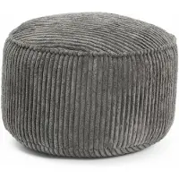 DS Produkte LUMALAND Sitzsack Pouf Cord - Grau