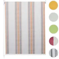 Mendler Rollo HWC-D52, Fensterrollo Seitenzugrollo Jalousie, 100x160cm Sonnenschutz Verdunkelung blickdicht grau/braun/orange