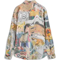 Desigual für Herren. 25SMCW10 Hemd Multicolour (L), Lässig, Mehrfarbig, Baumwolle, Langarm