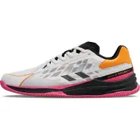 Hummel HB TopFlight Pro Indoor Hallenschuhe Sportschuhe Handballschuhe weiss/pink/orange 230728-9639, Schuhgröße:38 EU
