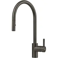 Franke Edelstahl Hochdruck Armatur, Wasserhahn Eos Neo J Auszugsbrause Anthrazit Seitenbedienung 115.0628.256 - inkl.