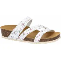 Lico Damen Pantoletten Natural Glitter mit atmungsaktiver Innensohle und strapazierfähiger Laufsohle, Größe 38