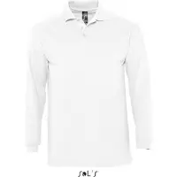 Sol SOLs 11353 | Herren Longsleeve Poloshirt Winter II - Farbe: White - Größe: S