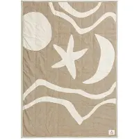 Ferm Living Kove Applique Plaid Tan/Cashmere - , Beige, für Schlafzimmer, Stoff / Textil