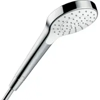 Hansgrohe Croma Select S, Handduschbrause mit Kopf, Chrom, Weiß, Wand