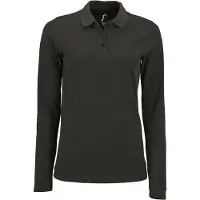 Sol SOLS Damen Piqué Polo langarm 02083 charcoal melange S