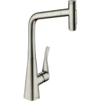 Hansgrohe 2-Loch-Spültisch-Einhebelmischer Metris Select M71-320 ED, schwenkb. Ausz.-Ausl., 2jet, sBox