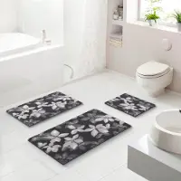 Grund Badematte "Umbria", rutschhemmend beschichtet, fußbodenheizungsgeeignet, Modernes Blättermuster in Black oder Taupe, 5 Jahre Garantie
