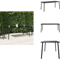 vidaXL Gartentisch Anthrazit 165x80x71 cm Stahl - Gartentische