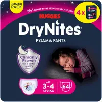 Huggies DryNites Pyjama Pants Einweg Mädchen in Disney Design 3-4 Jahre Jumbopack 4 x 16 2156031_Case