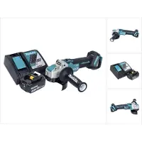 Makita DGA 521 RF1X1 Akku Winkelschleifer 18 V 125 mm X-LOCK Brushless + 1x Akku 3,0 Ah + Ladegerät