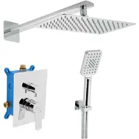 Novaservis metalia 54 - doucheset met inbouwkraan, met huis, 30x20 cm, 3 jets, chroom