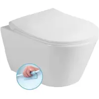 Sapho AVVA SHORT Hänge-WC, Rimless, 35,5x49cm, Weiß