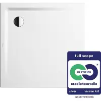 Kaldewei Duschwanne SUPERPLAN 1858-1 100 x 100 x 2.5 cm alpinweiß glänzend 385800010001