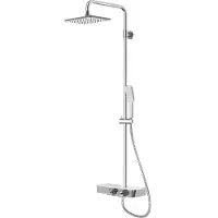 Steinberg Serie 390 Duschsystem, Glasablage, Thermostat, Easy Clean, Regenbrause, Handbrause, 3902700