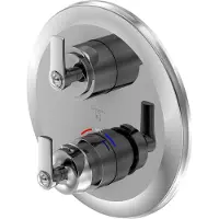 Steinberg Serie 350 Dusch-Wannenarmatur, Fertigmontageset, Unterputzthermostat, 2 Verbraucher, 35041333