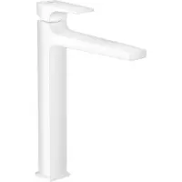 Hansgrohe Waschtischmischer Metropol mit Push-Open Ablaufgarnitur mattweiss mattweiß mit Push-Open Ablaufgarnitur