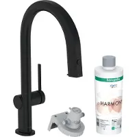 Hansgrohe Aqittura M91 FilterSystem 210, Ausziehauslauf, 1jet, sBox, Starter Set Mattschwarz