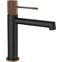 Sapho Solaria Waschtischarmatur, Schwarz/Kupfer matt