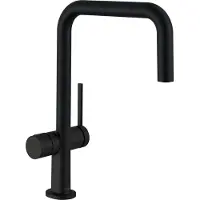 Hansgrohe Talis M54 Einhebel-Küchenmischer U 220, Geräteabsperrventil, 1jet, Mattschwarz