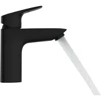 Hansgrohe Einhebel-Waschtischarmatur Logis KS-Zugst.-Abl., o CSt, A 108mm, matt-sw