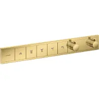 Hansgrohe Rainfinity RainSelect Thermostat, Unterputz, für 5 Verbraucher, 15384990, Farbe: Polished Gold Optic