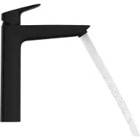 Hansgrohe Einhebel-Waschtischmischer 190 LOGIS DN 15 m ZAG G 1 1/4Zoll mattschwarz
