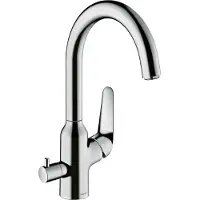 Hansgrohe Focus M42 Einhebel-Küchenmischer 220, Geräteabsperrventil, 1jet, Chrom