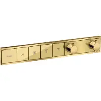 Hansgrohe Thermostat Unterputz RainSelect f UP-Thermostat 4 Verbr pol. gold optic polished gold Optic Fertigset 4 Verbraucher