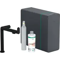 Hansgrohe Spültisch-Einhebelmischer Aqittura M91 SodaSys 240, 1j, Start Set, mattschwarz