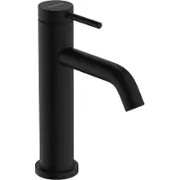 Hansgrohe Tecturis S Einhebel-Waschtischmischer 110 CoolStart EcoSmart+ mit Zugstangen-Ablaufgarnitur, Mattschwarz