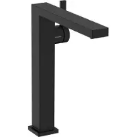 Hansgrohe Tecturis E Fine Einhebel-Waschtischmischer 240, Ausladung 197mm, mit Push-Open Ablaufgarnitur, CoolStart, EcoSmart+, 73070670, Farbe: Mattschwarz