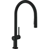 Hansgrohe Talis M54 Armatur Wasserhahn Einhebel-Küchenmischer 210, Ausziehbrause, 2jet Mattschwarz - inkl.
