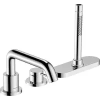 Hansgrohe Tecturis S 3-Loch Einhebel-Wannenrandmischer mit sBox, Chrom