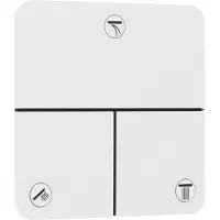 Hansgrohe ShowerSelect Comfort Q Ventil, Unterputz, 3 Verbraucher, Soft Edge Rosette, 15587700, Farbe: Weiß Matt