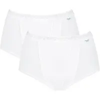 Sloggi Shapingslip "Control" 2er Pack, doppellagige Bauchpartie, formend, Baumwollmix, elastisch