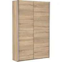 Von moebel-guenstig24.de Schwebetürenschrank FAST Kleiderschrank Schiebetürenschrank Schrank Schlafzimmer Eiche Sonoma 125cm