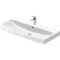 Duravit No. 1 Möbelwaschtisch 100x46cm, m HL, ÜL, Hahnlochbank, weiß
