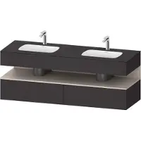 Duravit Einbauwaschtisch-Möbel-Set Qatego 160x55x60cm, Kon-WTU, B, Tau m/Grap matt
