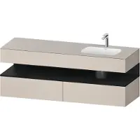 Duravit Einbauwaschtisch-Möbel-Set Qatego 160x50x60cm, Kon-WTU, B r, E sw/tau ma