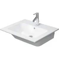 Duravit Möbelwaschtisch ME by Starck m ÜL m HLB 630x490mm 1 Hahnloch weiß weiß