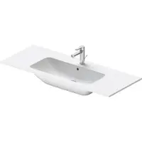 Duravit ME by Starck Möbelwaschtisch, mit Überlauf, ohne Hahnloch, mit Hahnlochbank, 1230mm, 2336123260