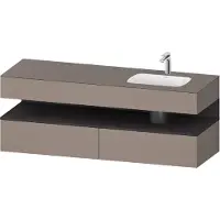 Duravit Einbauwaschtisch-Möbel-Set Qatego 160x50x60cm, Kon-WTU, B, B r, gra m/ba m