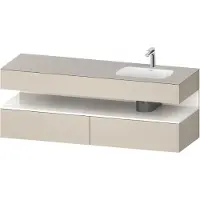 Duravit Einbauwaschtisch-Möbel-Set Qatego 160x50x60cm, Kon-WTU, B r, w g/tau matt