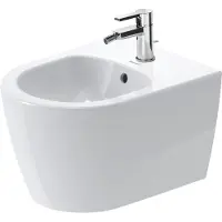 Duravit Wand-Bidet ME by Starck COMPACT m ÜL m HLB 370x480mm 1 Hahnloch weiss WG