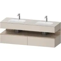 Duravit Einbauwaschtisch-Möbel-Set Qatego 160x55x60cm, Kon-WTU, B, Ei Marmo/tau ma