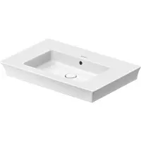 Duravit Möbelwaschtisch White Tulip 75x49cm, o. HL, we, m ÜL, Hahnlochbank